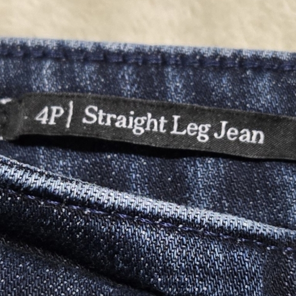 Talbots Dark Blue Straight Leg Jeans Womens Sz 4P(28) Florence Wash Blue Denim - Picture 4 of 9